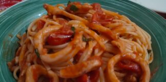 Le ricette di cucina – Linguine con calamari e gamberetti